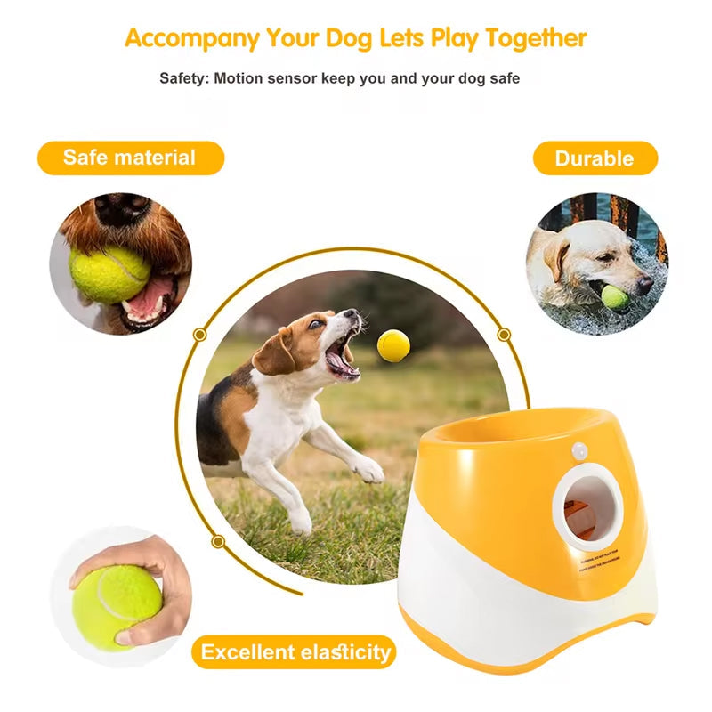 PuppiLob Automatic Dog Ball Launcher - Hands-Free Fetch