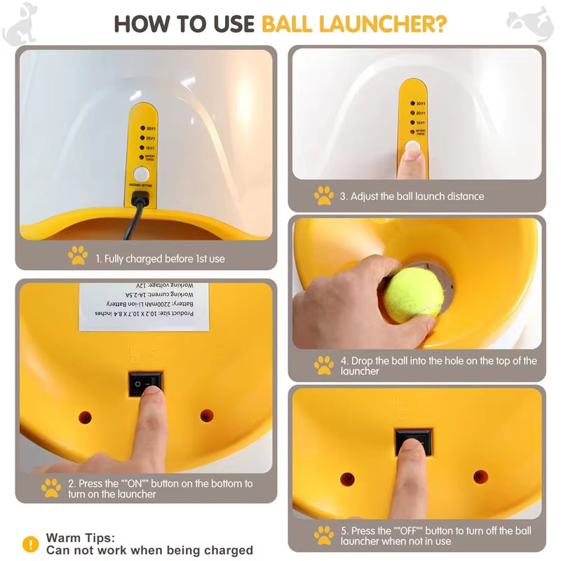 PuppiLob Automatic Dog Ball Launcher - Hands-Free Fetch
