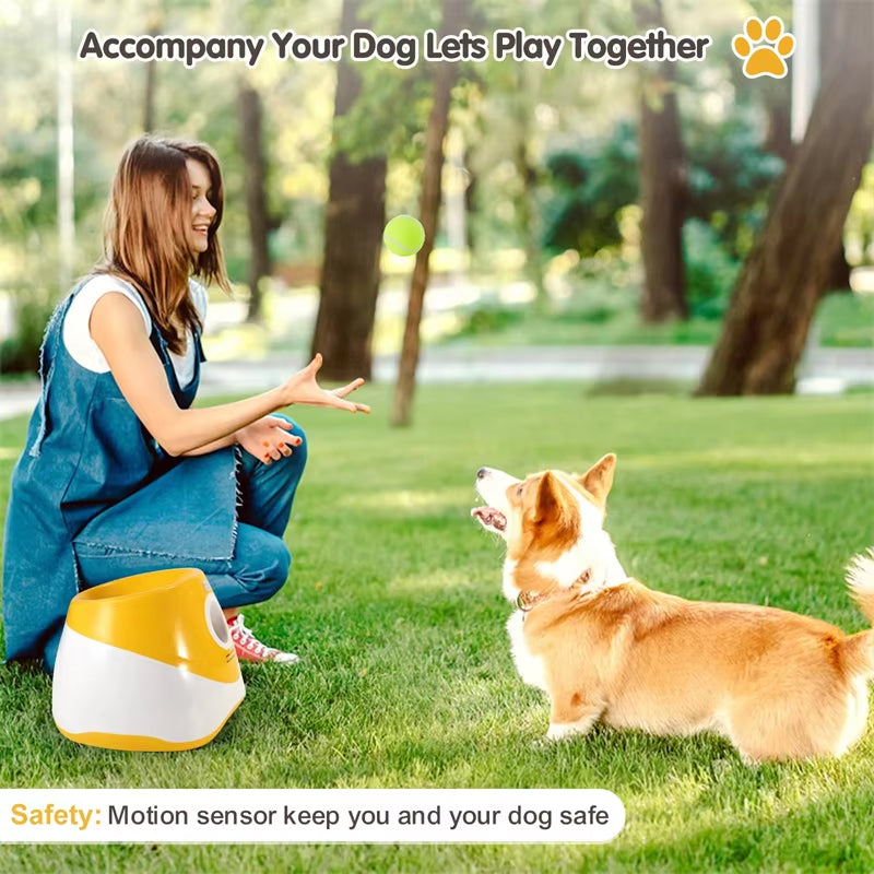 PuppiLob Automatic Dog Ball Launcher - Hands-Free Fetch