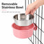Crate-Mounted Stainless Steel Pet Bowl for Kennels