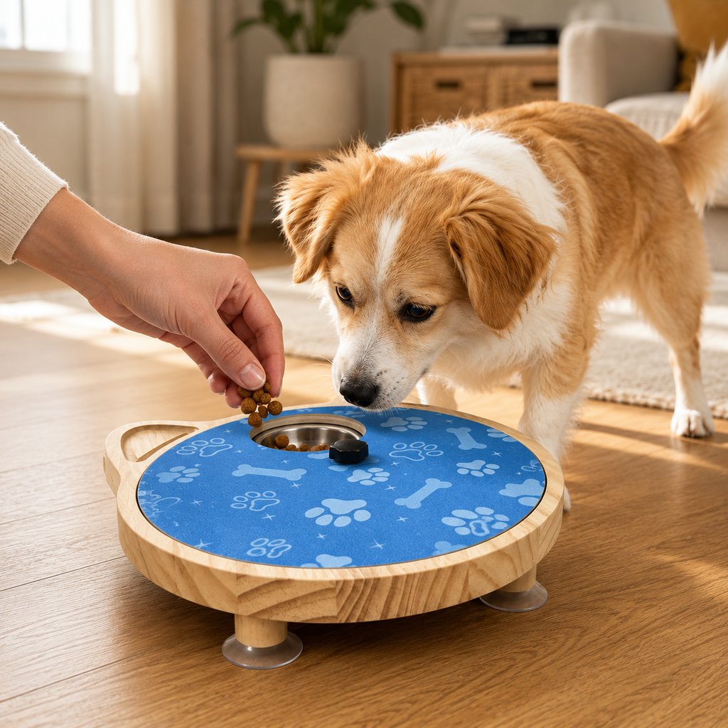 Rotating Dog Nail Scratch Board with Treat Puzzle