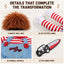 Scary Doll Dog Halloween Costume with Wig & Toy Knife