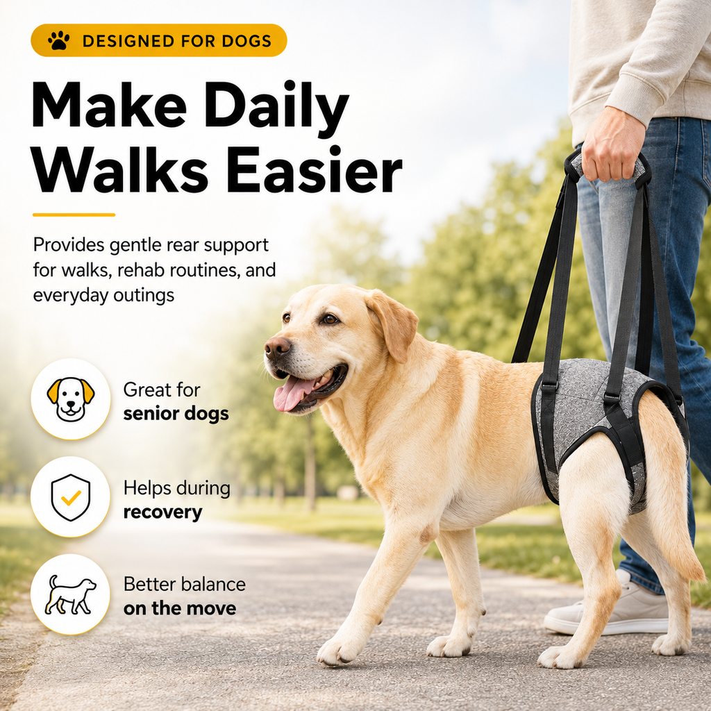 Rear Support Dog Sling Harness for Stairs & Car Rides