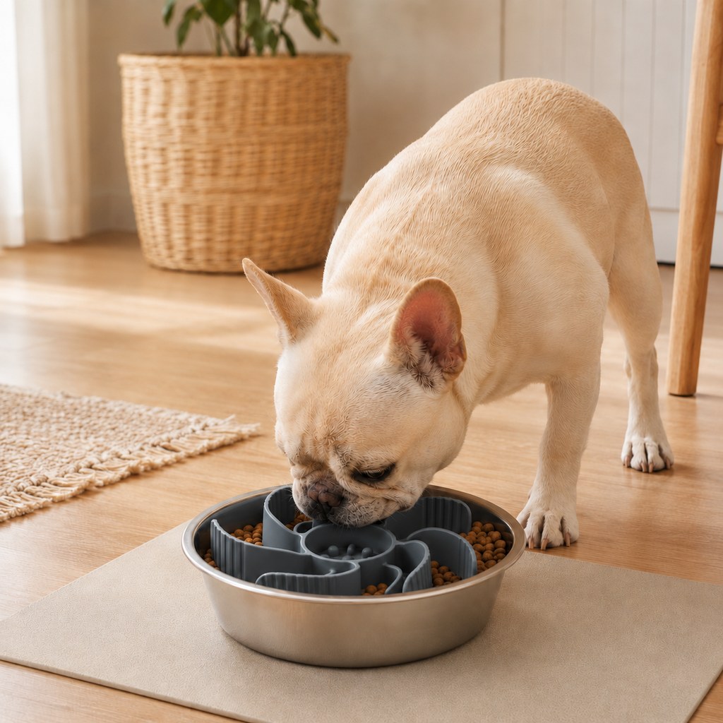 Cut-to-Fit Slow Feeder Insert & Steel Bowl Set