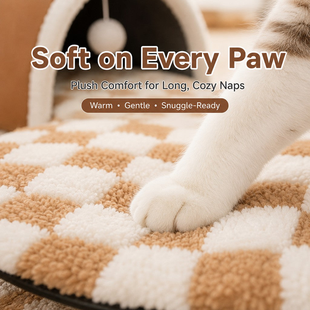 3-in-1 Multi-Cat Tunnel Bed and Play Mat for Indoor Cats
