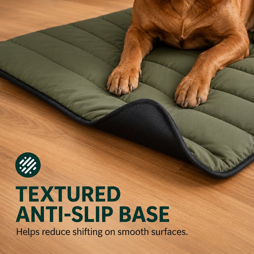 Roll-Up Dog Travel Mat for Camping & Car Trips