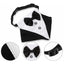Tuxedo Black & White Dog Bandana for Weddings with Bow Tie