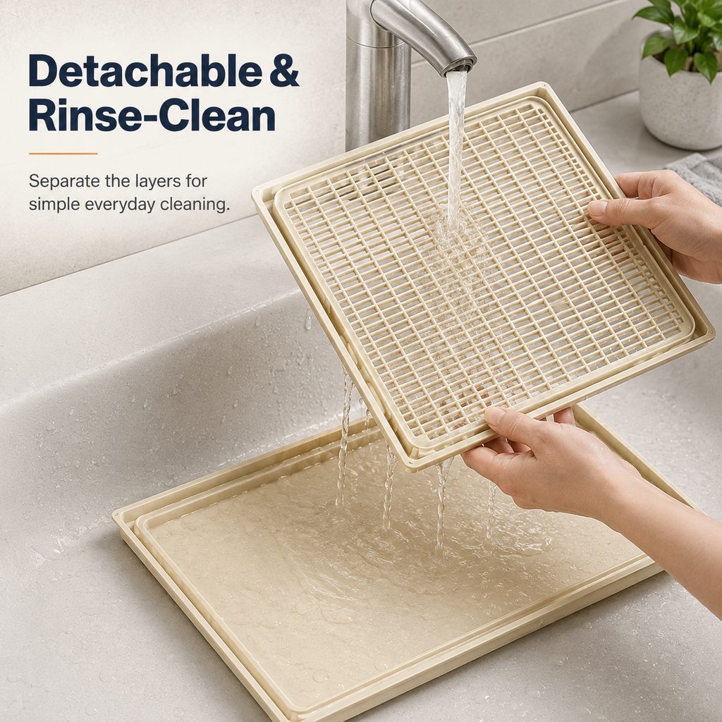 Modular Double-Layer Cat Litter Mat for Litter Boxes