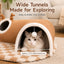 3-in-1 Multi-Cat Tunnel Bed and Play Mat for Indoor Cats