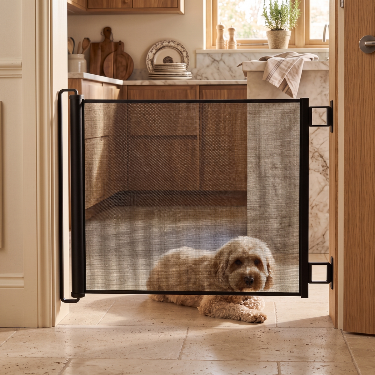Retractable Pet Gate for Doorways up to 150cm